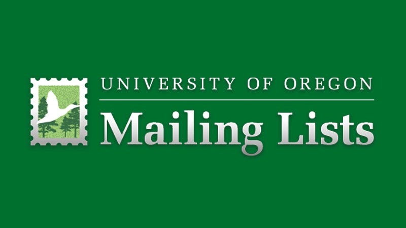 image of UO mailing lists identifier